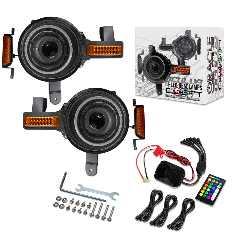 Oracle 2021+ Ford Bronco Oculus Bi-LED Projector Headlights - ColorSHIFT LED - Image 2