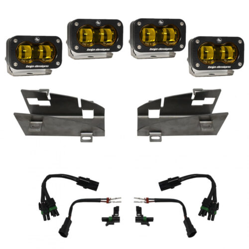 Baja Designs for 19-22 Dodge RAM 1500 Rebel / 21-22 1500 TRX S2 SAE Dual Fog Pocket Light Kit - Amber