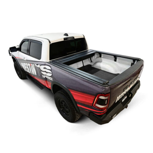 Westin 19-26 Ram 1500 (New Body)(Excl. RamBox) 5ft 7in Bed Manual Retractable Tonneau Cover - Black - Image 9