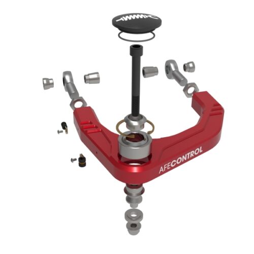 aFe Power Control 05-23 Toyota Tacoma Upper Control Arms - Red Anodized Billet Aluminum - Image 3