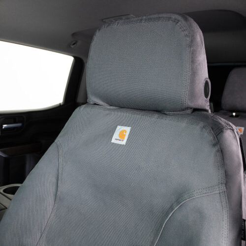 Covercraft 2024+ Ford Ranger SuperCrew Carhartt SeatSaver Custom Front Row Seat Covers - Gravel - Image 6