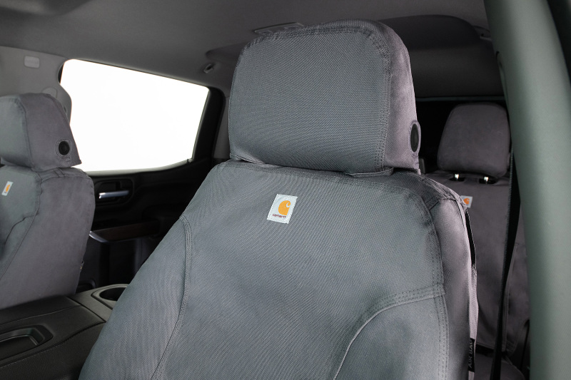 Covercraft 2024+ Ford Ranger SuperCrew Carhartt SeatSaver Custom Front Row Seat Covers - Gravel - Image 6