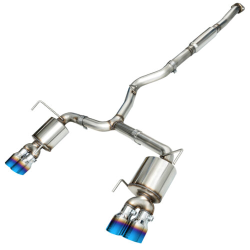 AWE Tuning Touring Edition Exhaust - Vapor Blue Quad Tips for 2015+ VA WRX Sedan