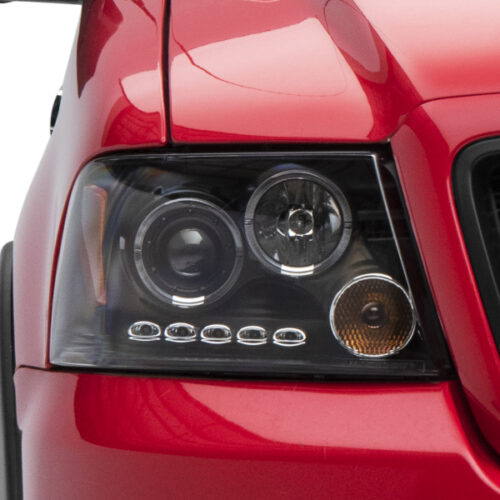 Raxiom for 2004-2008 Ford F-150 Dual LED Halo Projector Headlights- Black Housing (Clear Lens) - Image 5