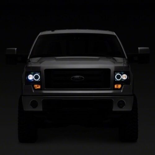 Raxiom for 2009-2014 Ford F-150 Super White LED Halo Projector Headlights- Black Housing (Clear Lens) - Image 7