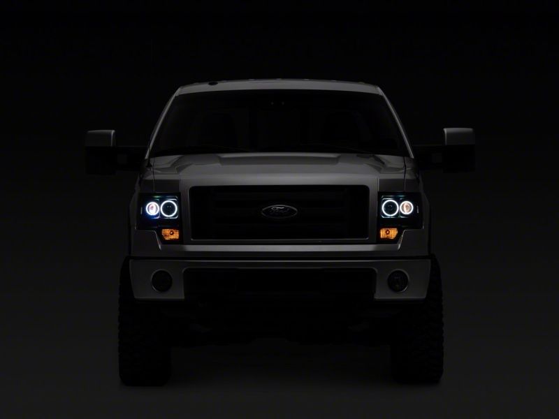 Raxiom for 2009-2014 Ford F-150 Super White LED Halo Projector Headlights- Black Housing (Clear Lens) - Image 7