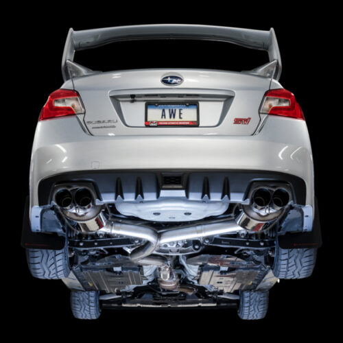 AWE Tuning Touring Edition Exhaust - Diamond Black Tip (102mm) for Subaru STI VA / WRX GV / STI GV Sedan - Image 7