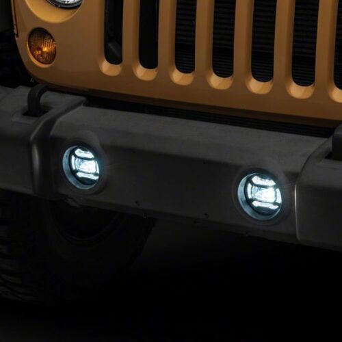 Raxiom for 2007-2018 Jeep Wrangler JK Axial Series 4-In LED Fog Lights- Clear - Image 9