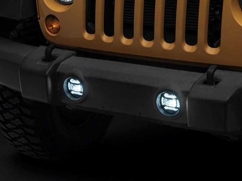 Raxiom for 2007-2018 Jeep Wrangler JK Axial Series 4-In LED Fog Lights- Clear - Image 9
