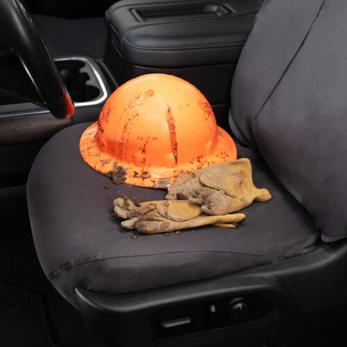 Covercraft 24-25 Toyota Tacoma SeatSaver Custom Seat Cover - Polycotton Charcoal - Image 6