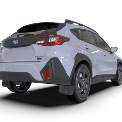 Rally Armor 24-26 Subaru Crosstrek Black UR Mud Flap White Logo - Image 3