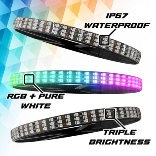 Alternative view of XK Glow XKmax 16.5in LED Ultra 3-Row Wheel Ring Light Kit w/ RGBW Color Chasing