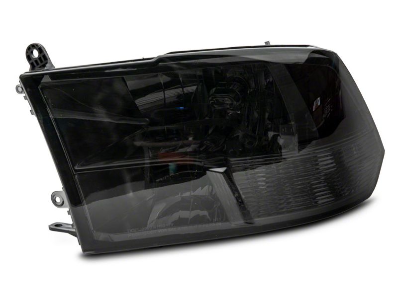 Raxiom for 2009-2018 Dodge RAM 1500 Axial OEM Rep Headlights w/ Dual Bulb- Chrome Housing (Smoked Lens ) - Image 5
