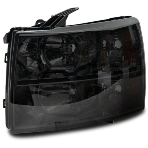 Raxiom for 2007-2014 Chevrolet Silverado 1500 HD Axial OEM Rep Headlights- Chrome Housing- Smoked Lens - Image 4