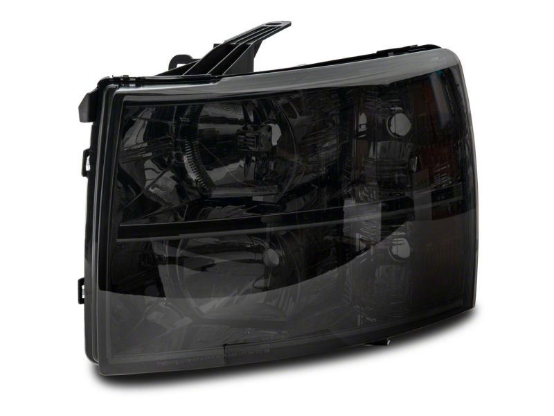 Raxiom for 2007-2014 Chevrolet Silverado 1500 HD Axial OEM Rep Headlights- Chrome Housing- Smoked Lens - Image 4