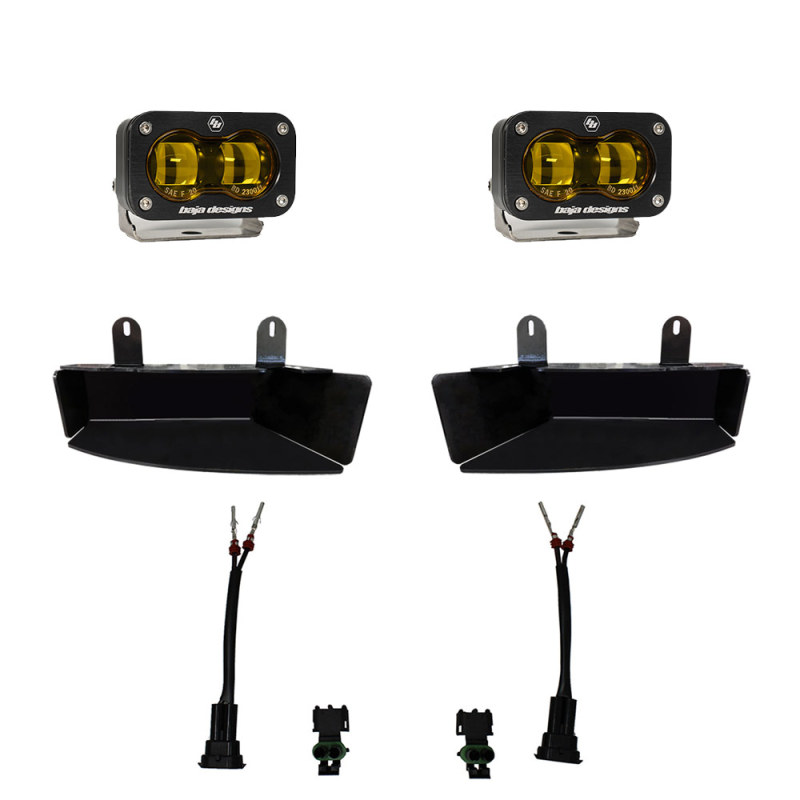Baja Designs for 19-22 Dodge RAM 2500/3500 S2 SAE Fog Pocket Light Kit - Amber