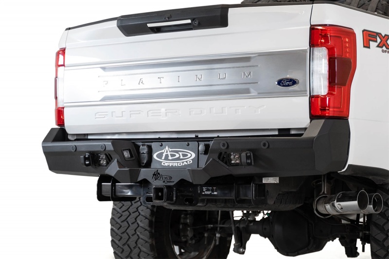 Addictive Desert Designs for 17-20 Ford Super Duty Bomber HD Rear Bumper w/ Mounts For Cube Lights