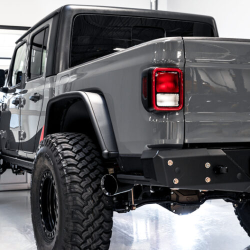 AWE Tuning Cat-Back Dual Exhaust - Diamond Black Tip for 20-21 Jeep Gladiator JT 3.6L Tread Edition - Image 5