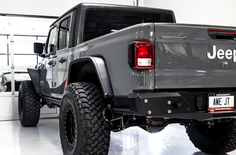 AWE Tuning Cat-Back Dual Exhaust - Diamond Black Tip for 20-21 Jeep Gladiator JT 3.6L Tread Edition - Image 5