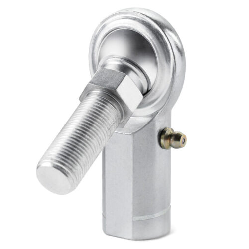 QA1 CFL6SZ C Series 2-Pc Rod End - Female/Left Hand - .375in Bore x 3/8-24 w/Stud & Zerk - Carbon Steel