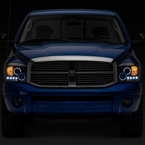 Raxiom for 2006-2008 Dodge RAM 1500 LED Halo Projector Headlights- Black Housing (Clear Lens) - Image 6