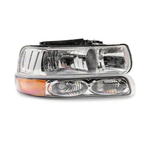 Raxiom for 1999-2002 Chevrolet Silverado 1500 OE Style Headlights/Bumper Lights- Chrome - Clear Lens - Image 2