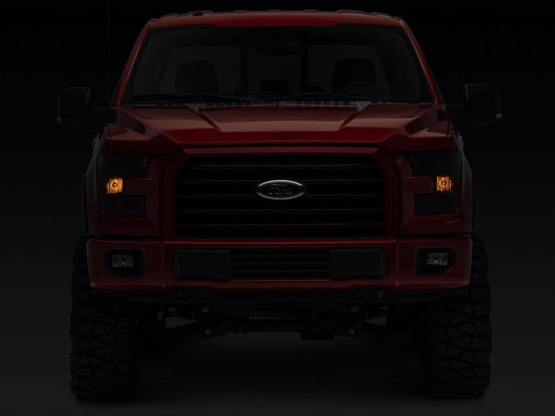 Raxiom for 2015-2017 Ford F-150 Axial OEM Style Rep Headlights- Chrome Housing- Smoked Lens - Image 10