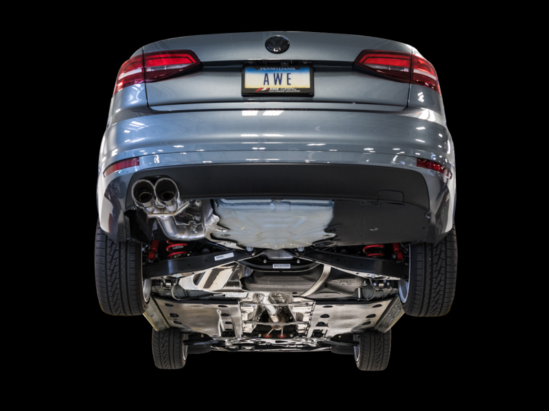 AWE Tuning Track Edition Exhaust - Chrome Silver Tips for 09-14 Volkswagen Jetta Mk6 1.4T - Image 4