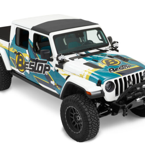 Bestop 20-26 Jeep Gladiator / 18-26 Wrangler JL Sunrider For Hardtop (Black Diamond) - Image 6