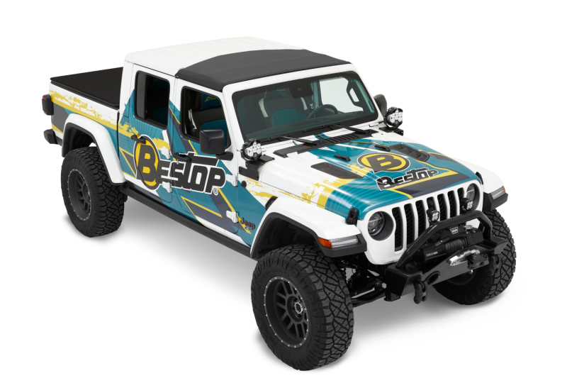 Bestop 20-26 Jeep Gladiator / 18-26 Wrangler JL Sunrider For Hardtop (Black Diamond) - Image 6