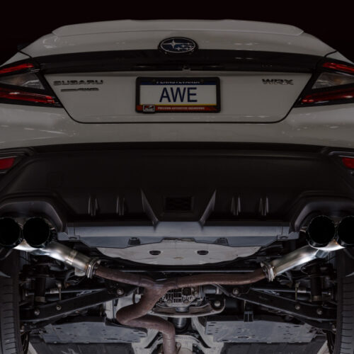 AWE Tuning Track Edition Axle-Back Exhaust - Diamond Black Tips for 22-25 Subaru VB WRX - Image 7