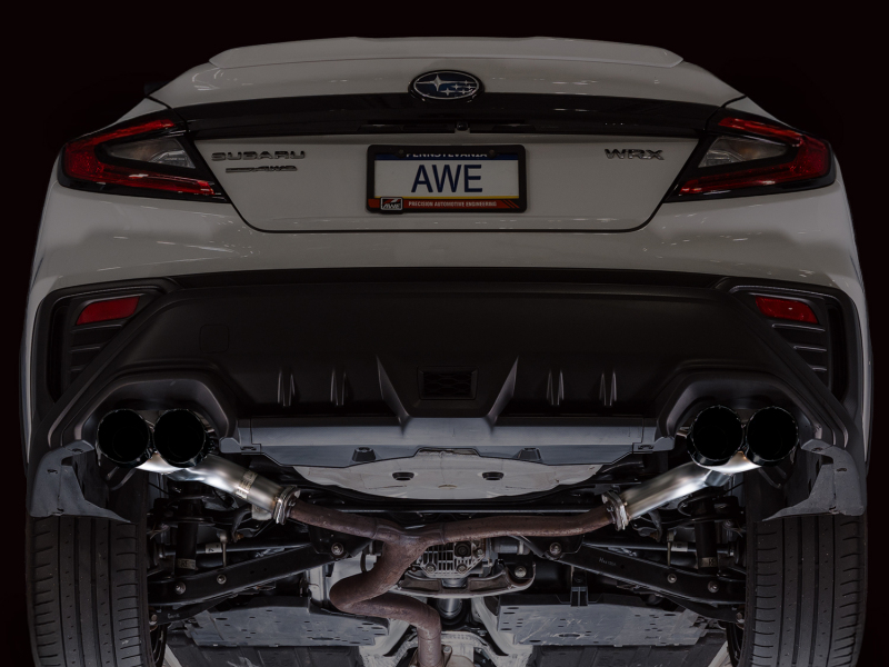 AWE Tuning Track Edition Axle-Back Exhaust - Diamond Black Tips for 22-25 Subaru VB WRX - Image 7