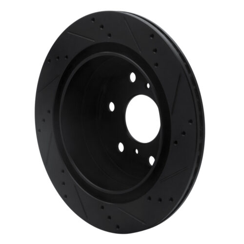 DFC 07-20 Cadillac Escalade ESV Rear Left Drilled & Slotted Black Brake Rotor - Image 4