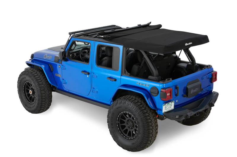Bestop 18-26 Jeep Wrangler JL 4-Door Supertop (Premium Black Twill) - Image 3