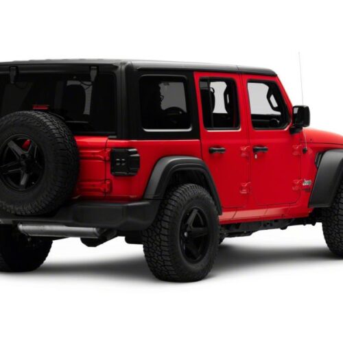 Raxiom for 2018-2023 Jeep Wrangler JL Axial Series Linear LED Tail Lights- Black Housing (Smoked Lens) - Image 5