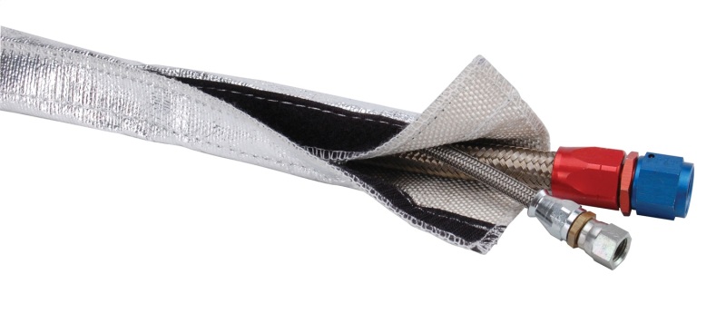 DEI Heat Shroud 3/4in I.D. x 3ft - Aluminized Sleeving - Hook and Loop Edge - Image 7