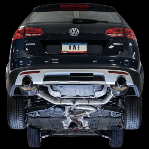 AWE Tuning Touring Edition Exhaust - Polished Silver Tips for VW MK7 Golf Alltrack/Sportwagen 4Motion - Image 5