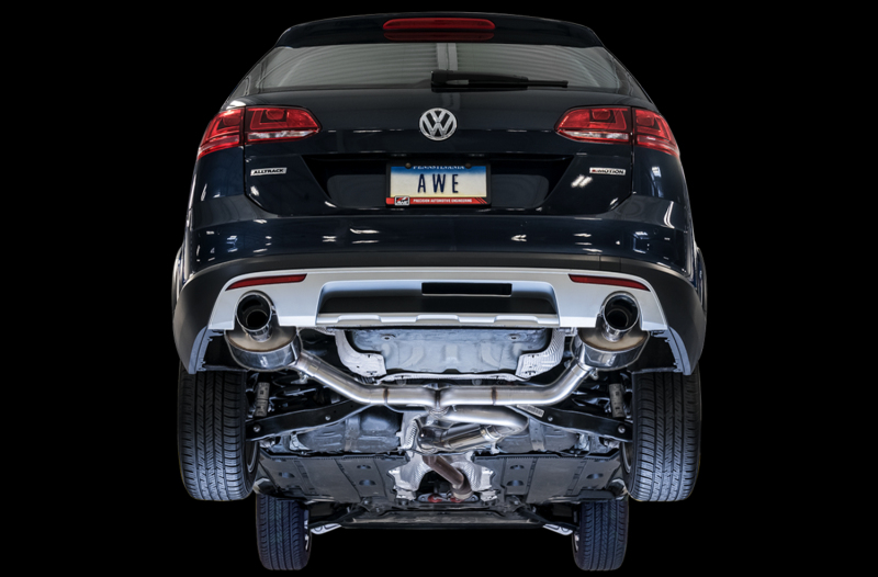 AWE Tuning Touring Edition Exhaust - Polished Silver Tips for VW MK7 Golf Alltrack/Sportwagen 4Motion - Image 5