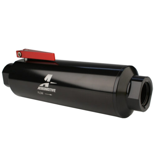 Aeromotive In-Line AN-12 Filter w/Shutoff Valve 100 Micron SS Element - Black Anodize Finish - Image 5