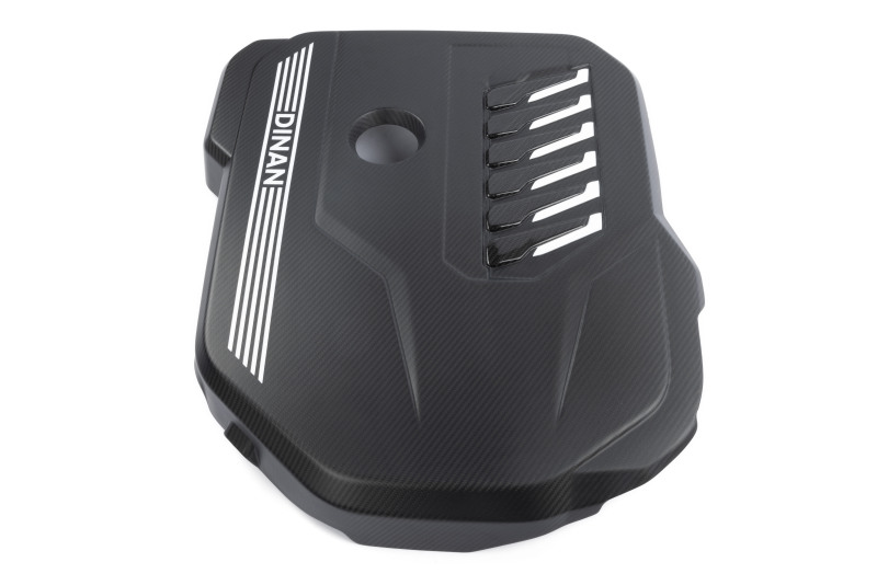 Dinan for 19-26 BMW B58D (G01/G02/G20/G22/G23/G26/G42) Matte Carbon Fiber Engine Cover w/Gloss Accents - Image 5