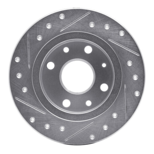 R1 Concepts for 90-93 Mazda Miata Rear Right Drilled & Slotted Silver Brake Rotor - Image 5
