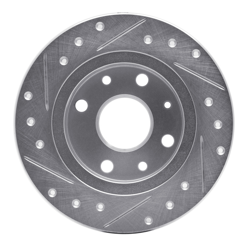 R1 Concepts for 90-93 Mazda Miata Rear Right Drilled & Slotted Silver Brake Rotor - Image 5