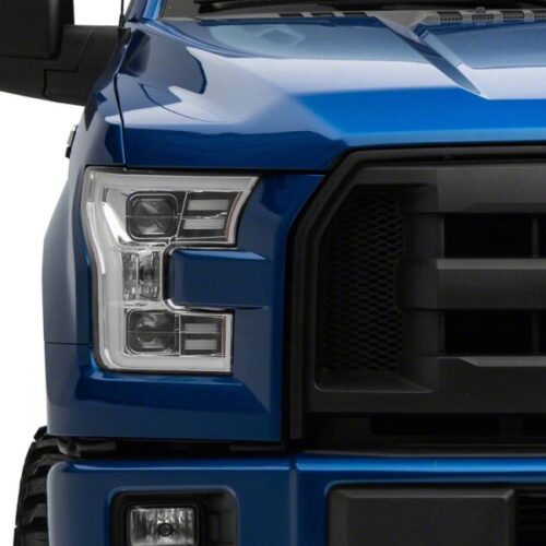Raxiom for 2015-2017 Ford F-150 Projector Headlights with LED Accent- Chrome Housing- Clear Lens - Image 4