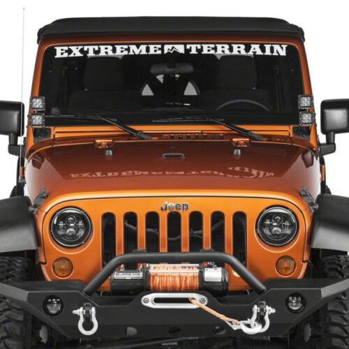 Raxiom for 2007-2018 Jeep Wrangler JK Windshield Mounted Dual Light Brackets - Image 6