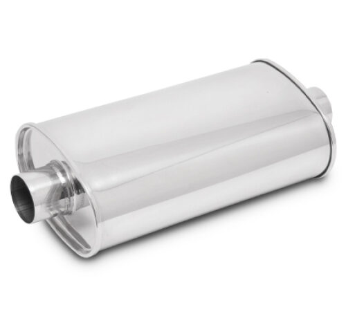 Vibrant 2in In/Out Center/Center Stainless Steel StreetPower Oval Muffler
