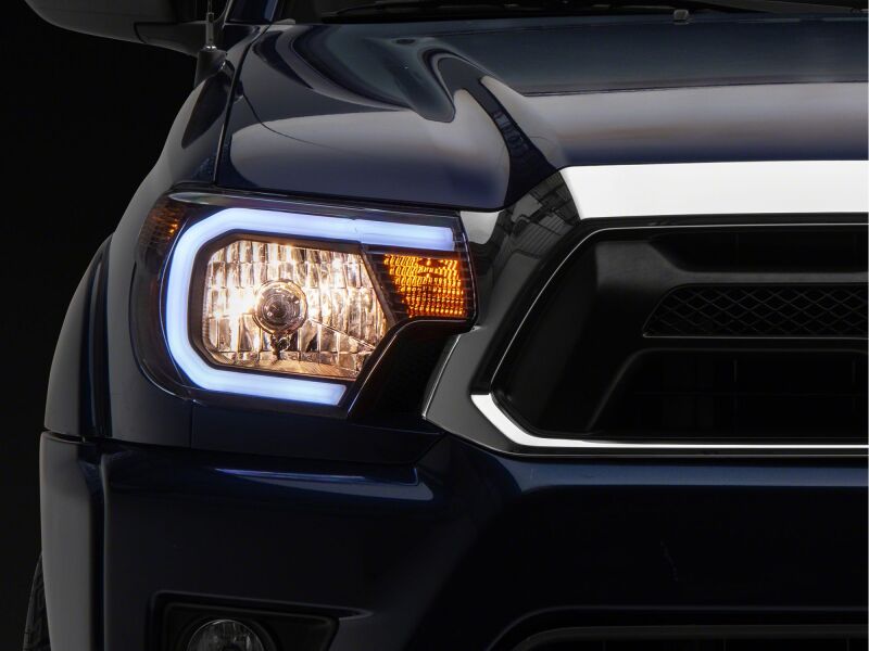 Raxiom for 2012-2015 Toyota Tacoma Axial Series Headlights/Seq LED Bar- Black- Clear Lens - Image 7