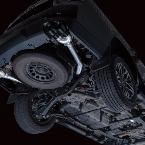 AWE Tuning 2021+ GMC Suburban/Yukon XL 5.3L 0FG Split Rear Exit Catback - Quad Diamond Blk Tips - Image 3
