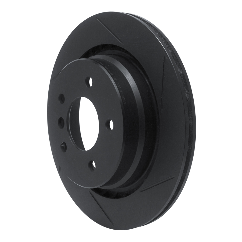 R1 Concepts for 95-99 BMW M3 E36 Rear Left Slotted Black Brake Rotor - Image 3