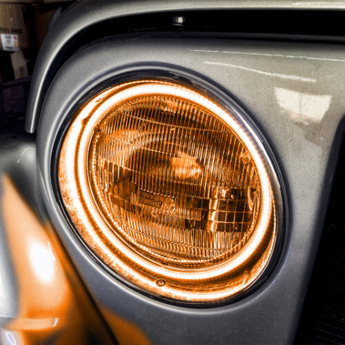 Oracle Jeep Wrangler TJ 97-06 LED Waterproof Halo Kit - Amber - Image 4
