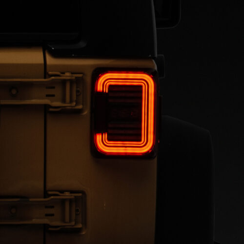 Raxiom for 2007-2018 Jeep Wrangler JK Axial Series LED Halo Tail Lights- Black Housing (Dark Smoked Lens) - Image 8